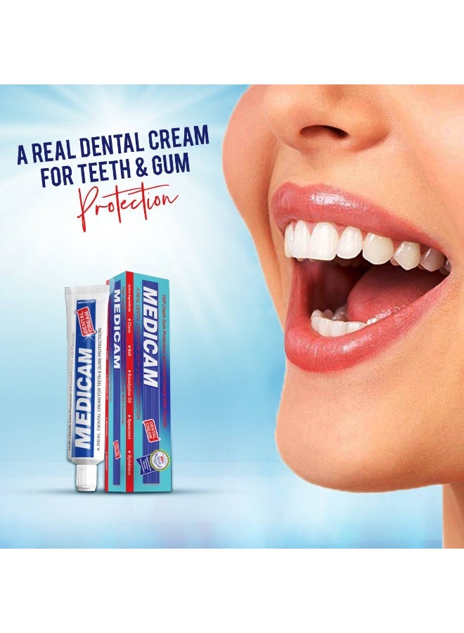 Medicam Dental Cream – Fluoride Formula for Gum Protection Medicam Dental Cream 70g for sensitive teeth and bleeding gums